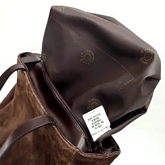 ZADIG & VOLTAIRE Brown Split Leather Shoulder Bag Purse - Picture 7 of 12